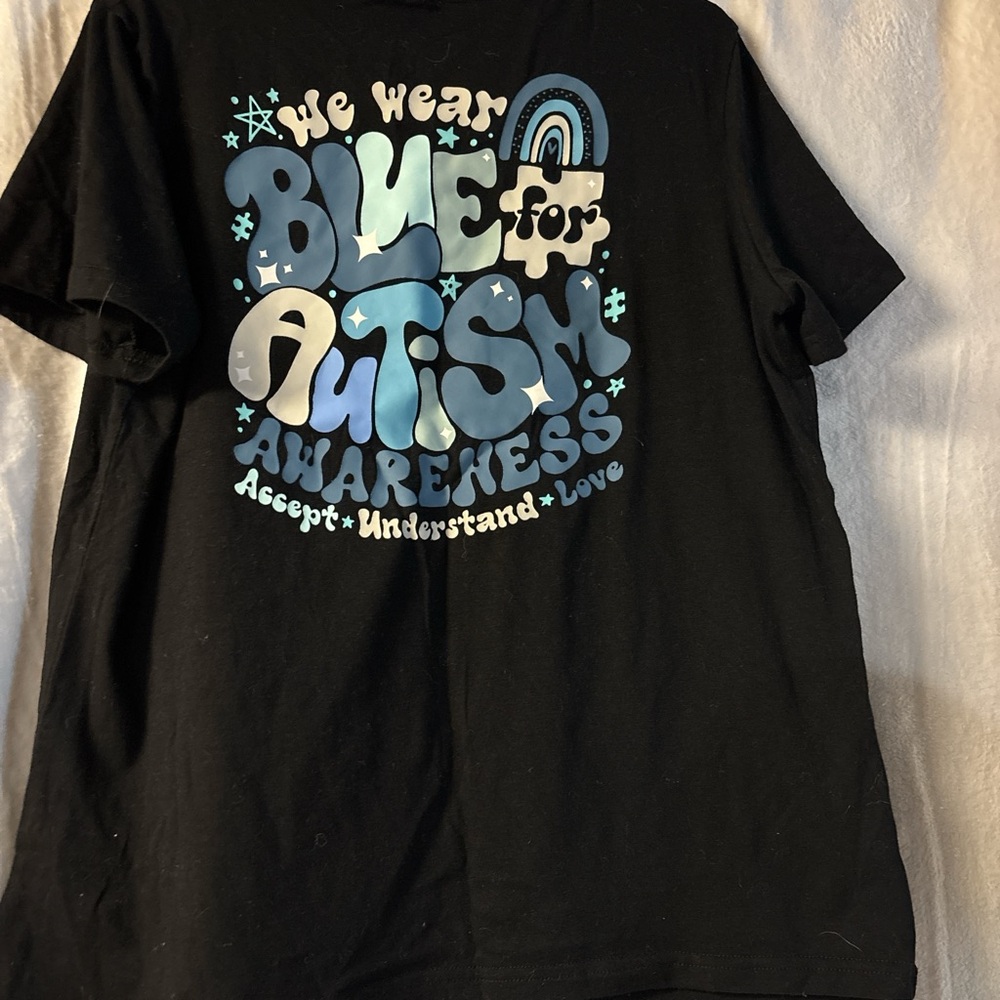 Black Autism Awareness Kids T-Shirt